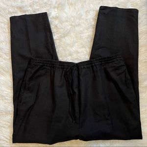 J.M.H. Woman Linen Blend Tie Elastic Pants